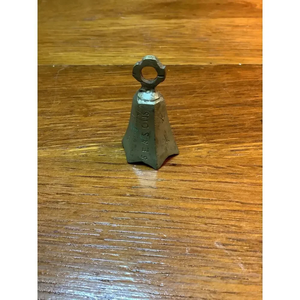 Vintage Miniature Brass Cast iron Christmas Bells Handmade Primitive India